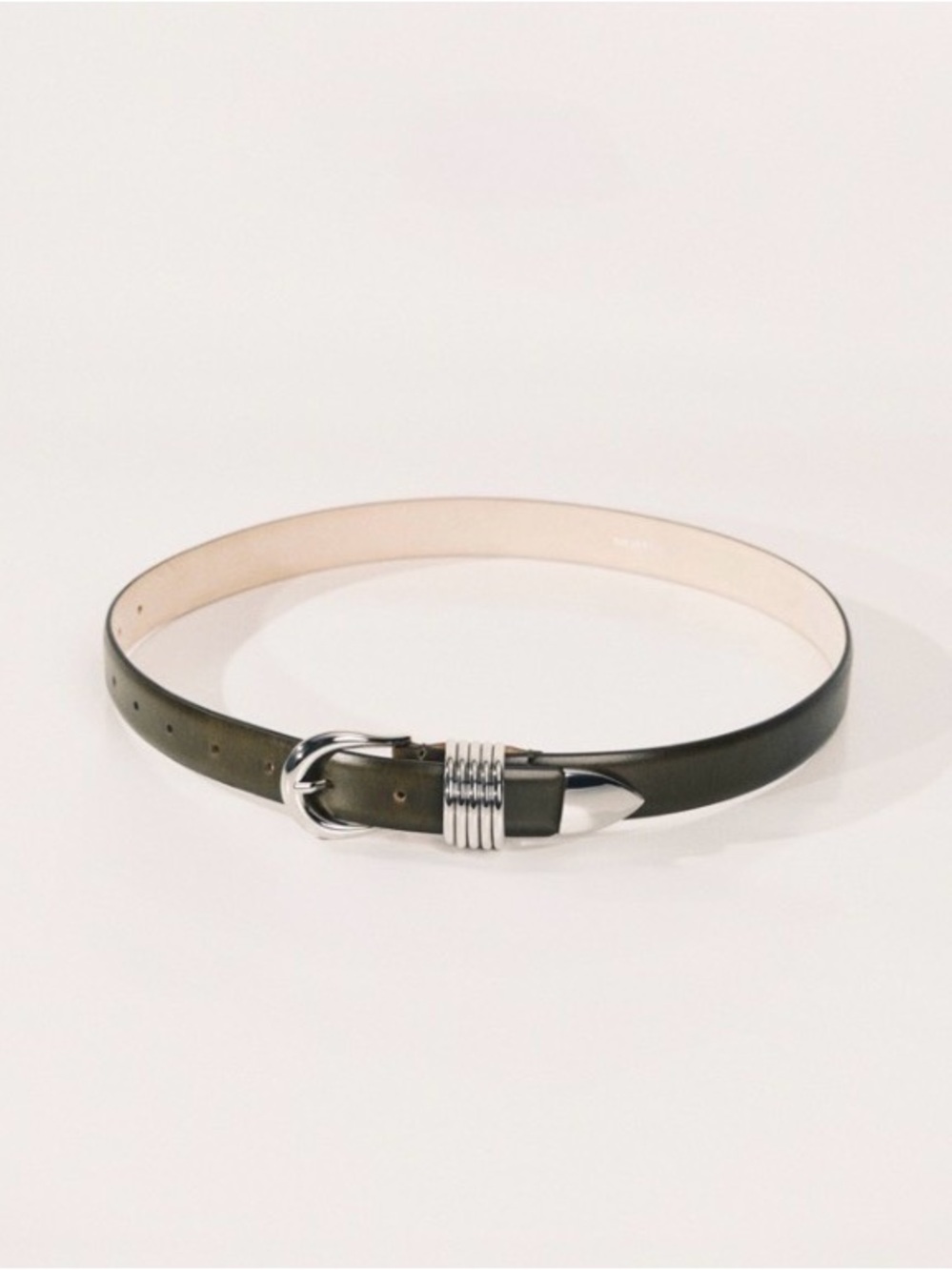 NWOT Dehanche Hollyhock Belt - Khaki Green & Silver size XL